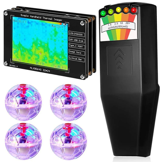 Ghost Hunting Equipment Kit – Infrared Thermal Imager & EMF Magnetic Field Detector for Paranormal Investigations