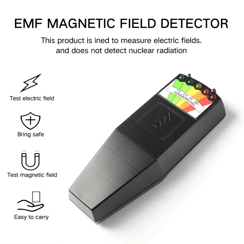 K2 EMF Meter – Handheld Electromagnetic Field Gauss Meter with 5-LED Indicator for Ghost Hunting & EMF Detection