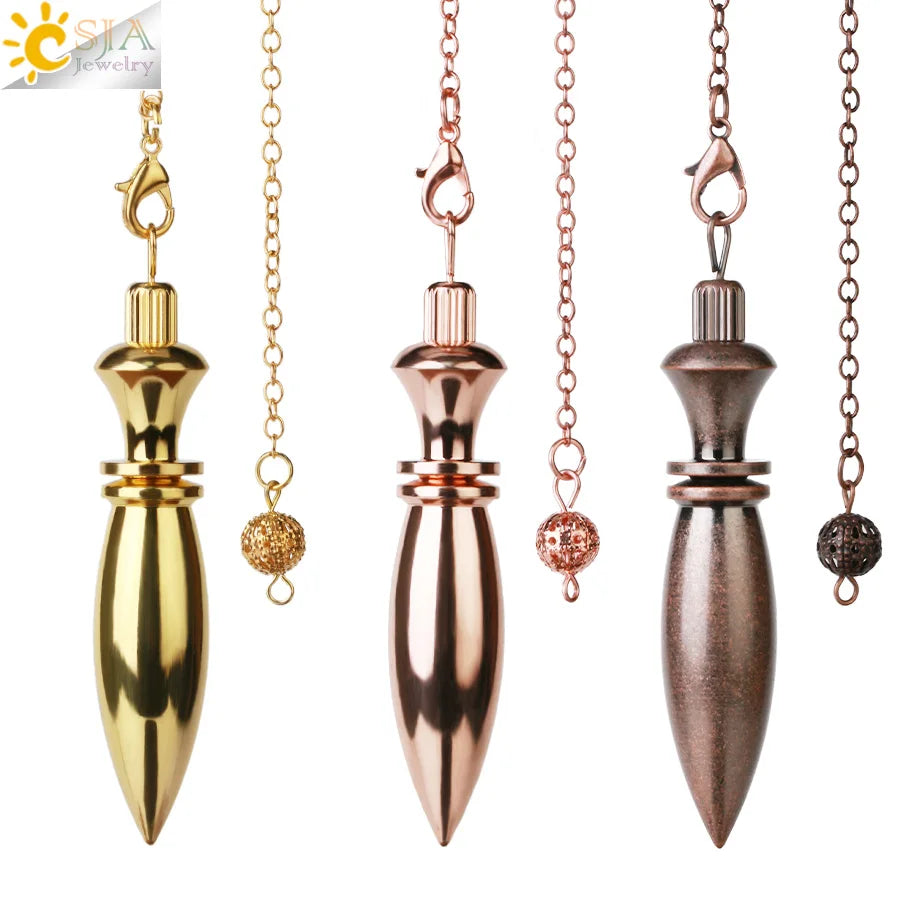 Brass Metal Pendulum for Divination & Dowsing – CSJA Fortune-Telling Tool