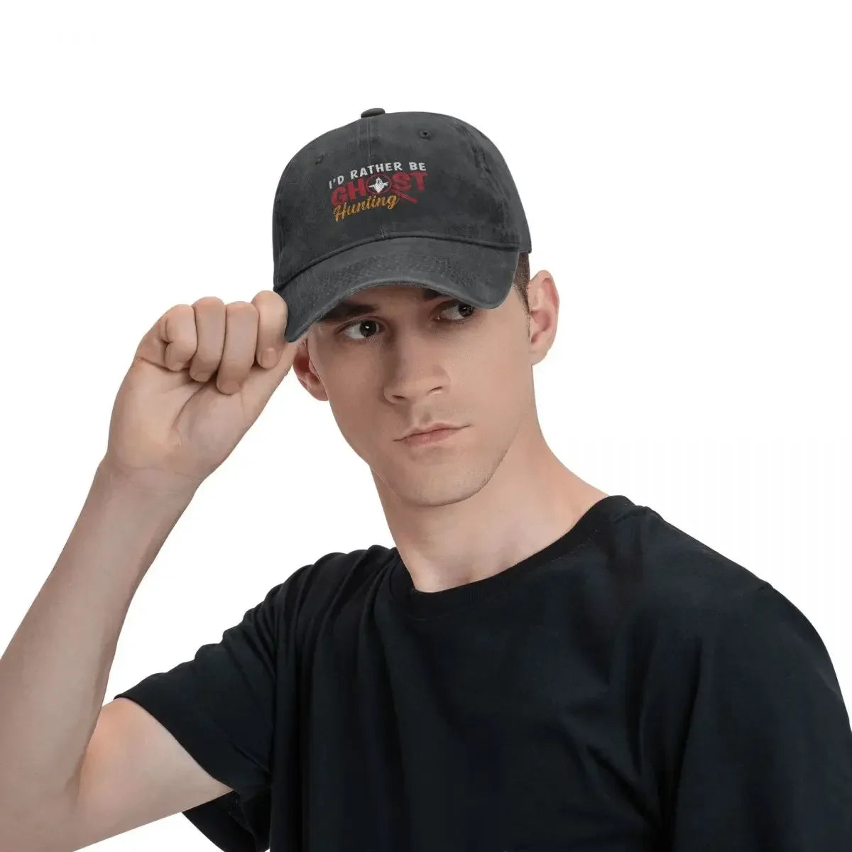 "I’d Rather Be Ghost Hunting" Baseball Cap – Paranormal Investigator Snapback Hat