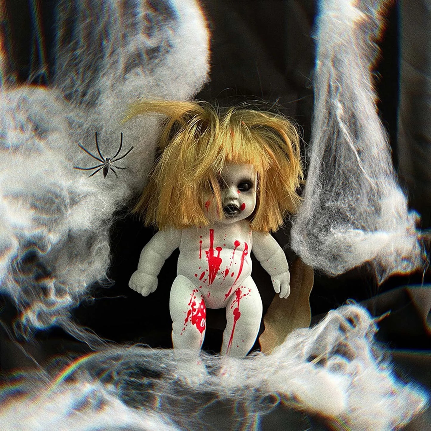 Haunted Blood Doll – Terrifying Ghost Zombie Baby for Paranormal & Horror Decor