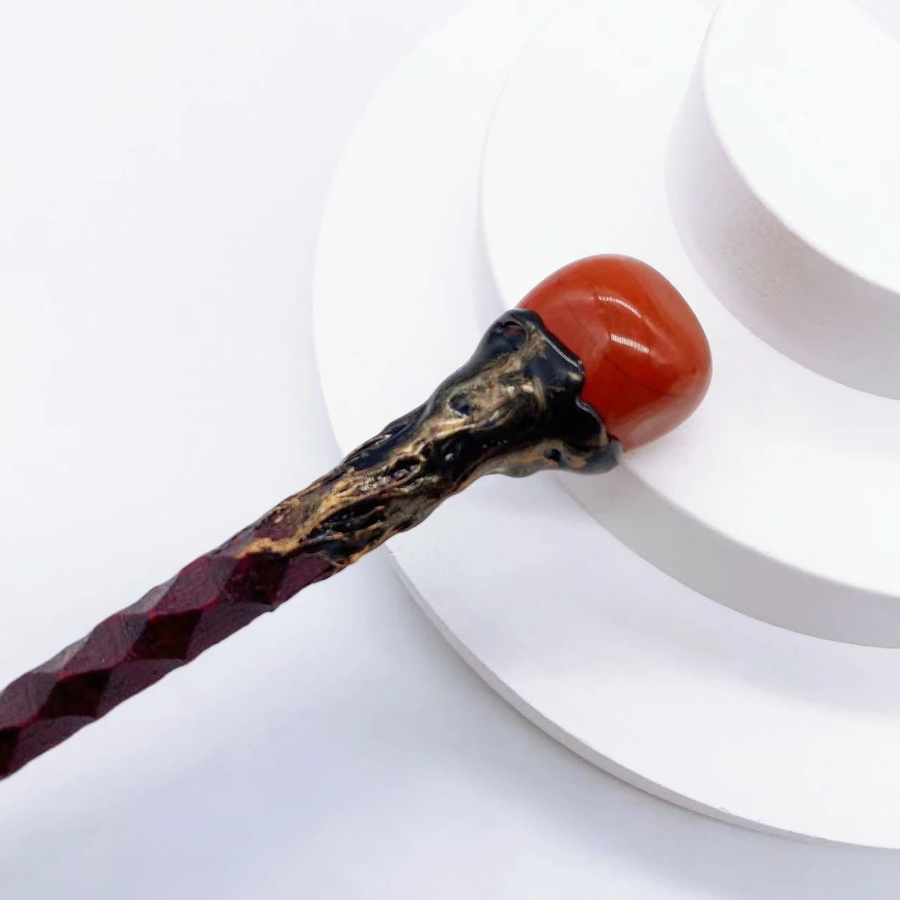 19cm Rose Quartz Crystal Wand – Witchcraft, Reiki Healing & Spiritual Energy Tool