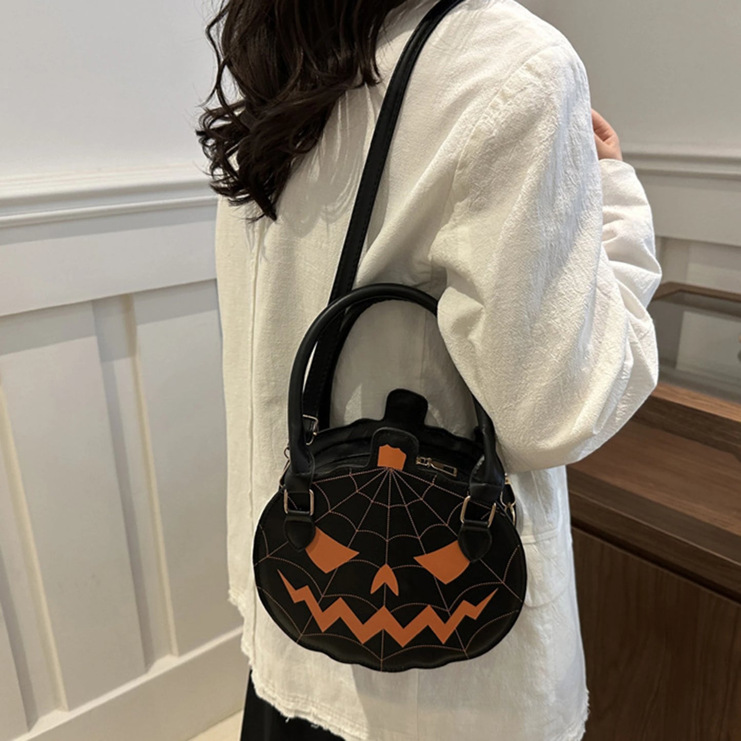 Spooky Ghost Crossbody Bag – Women’s Halloween Shoulder Purse & Party Handbag