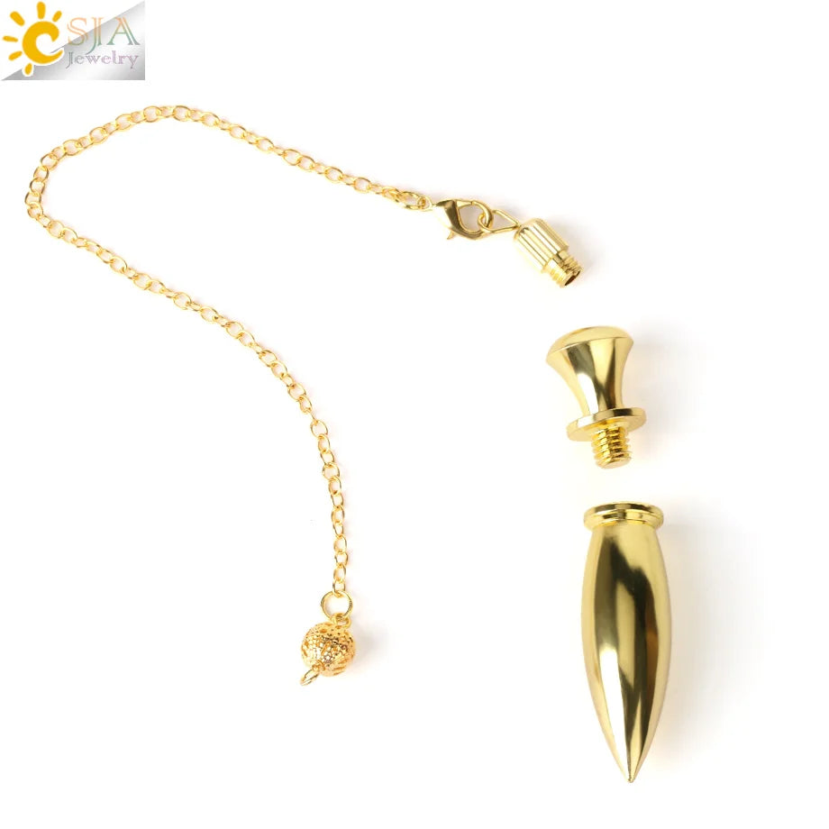 Brass Metal Pendulum for Divination & Dowsing – CSJA Fortune-Telling Tool
