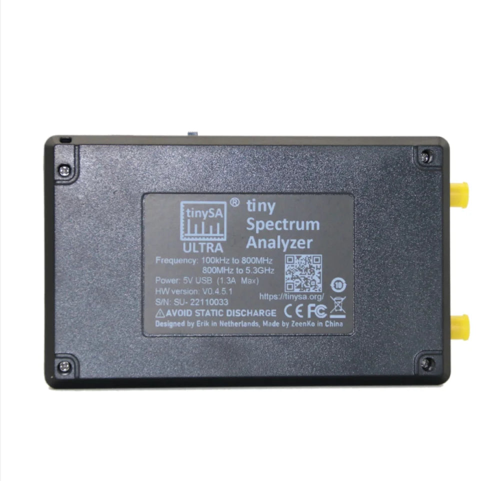 TinySA ULTRA 4" Spectrum Analyzer – 100kHz to 5.3GHz Paranormal EMF Detector & RF Signal Tester