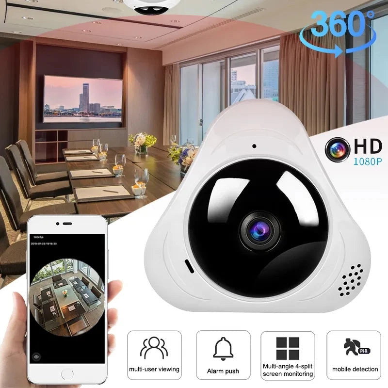 3MP 1296P Yoosee/Eseecloud 360° Ghost Hunting & Surveillance VR IP Camera – Night Vision & Motion Detection
