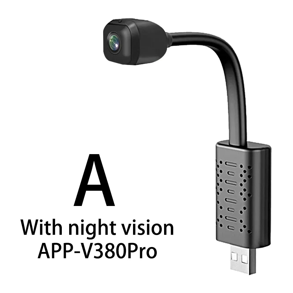HD 1080P Mini WiFi Camera – Night Vision, Motion Detection, USB AP Hotspot, 120° Ultra-Wide Angle Surveillance Camcorder