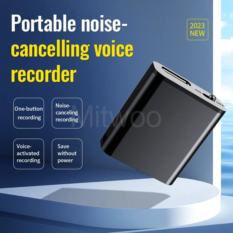 Mini Voice Recorder | Portable Intelligent Sound Recorder with Voice Activation, HD Noise Reduction, MP3 Player & OTG Support