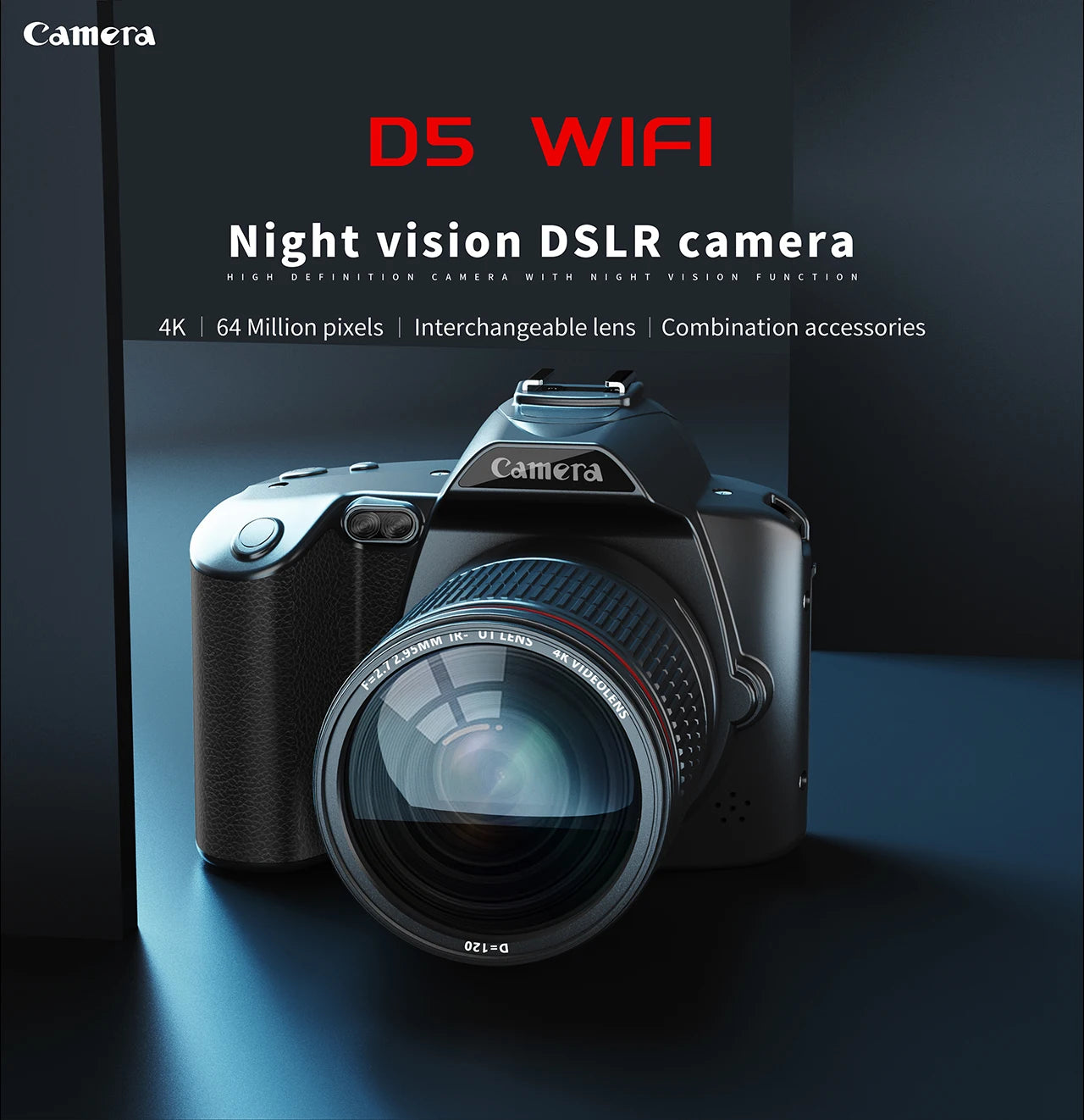 D5 4K HD Digital WiFi SLR Camera – The Ultimate Ghost Hunting & Paranormal Investigation Camcorder 👻🔦