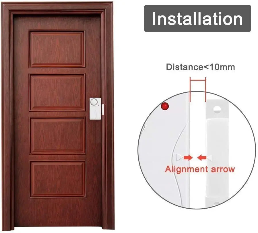 110dB Loud Alarm Windows Open Alarms Magnetic Security Sensor Wireless Remote Door Alarm for Kids Safety