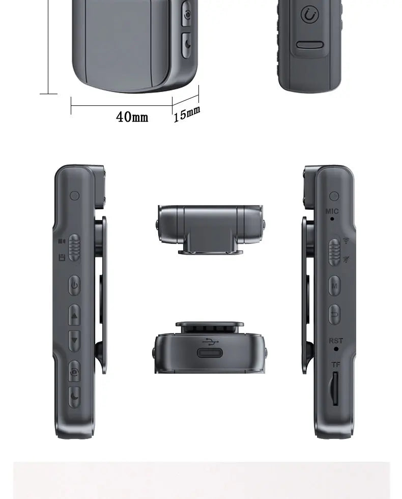 JOZUZE B23 1080P HD Mini Camera Portable Digital Video Recorder BodyCam Infrared Night Vision Police Cam Small Bike Camcorder