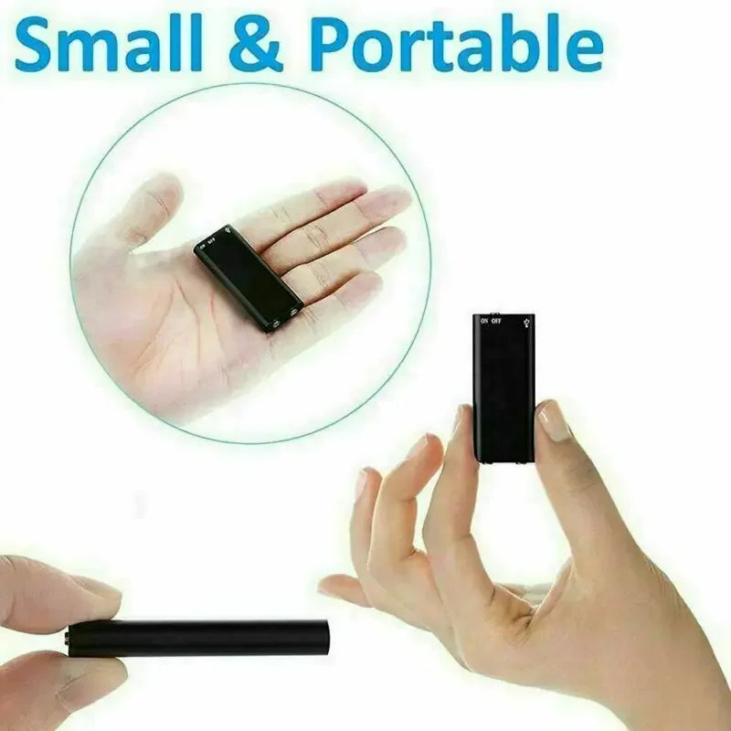 Mini Voice Recorder | Portable Intelligent Sound Recorder with Voice Activation, HD Noise Reduction, MP3 Player & OTG Support