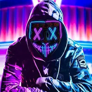 Poptrend LED Halloween Mask – Light-Up Scary Mask for Ghost Hunting & Horror Enthusiasts