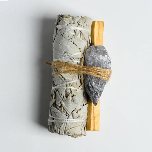 White Sage & Palo Santo Smudging Kit – Energy Cleansing & Spiritual Purification Set