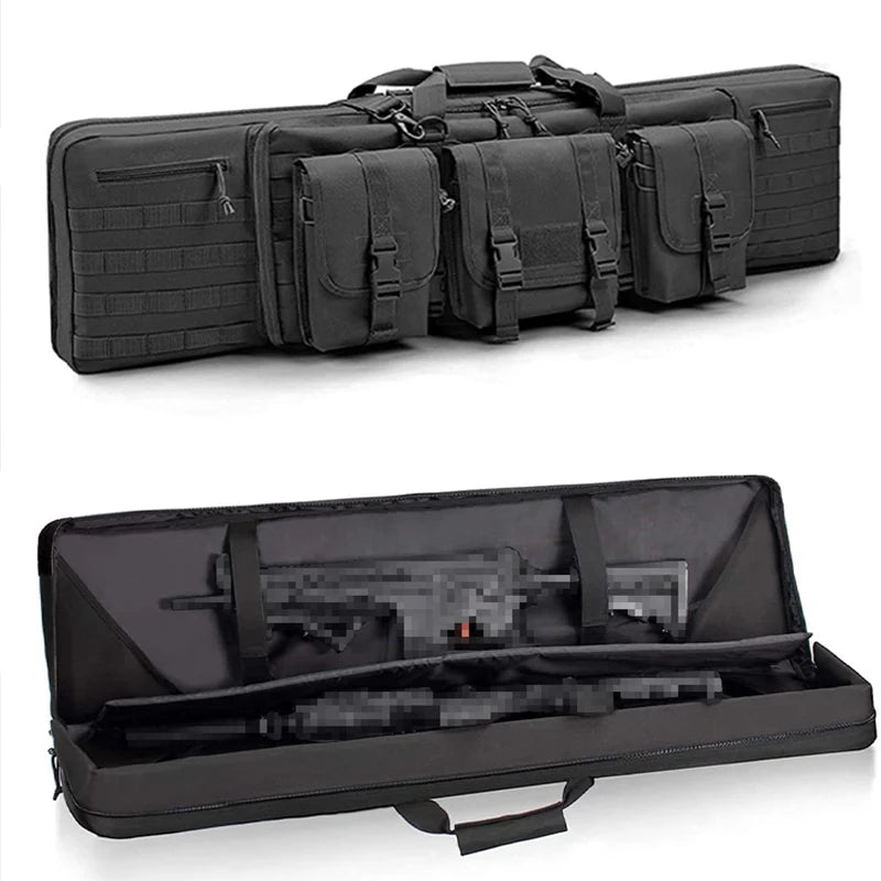 Waterproof Tactical Rifle Case Backpack – 42/46 Inch Carbine Airsoft Hunting Gun Bag with Shoulder Straps