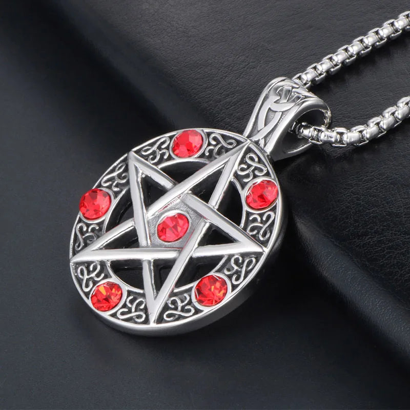 Pentagram Necklace – Supernatural Five-Pointed Star Pendant Gothic Jewelry for Men & Women