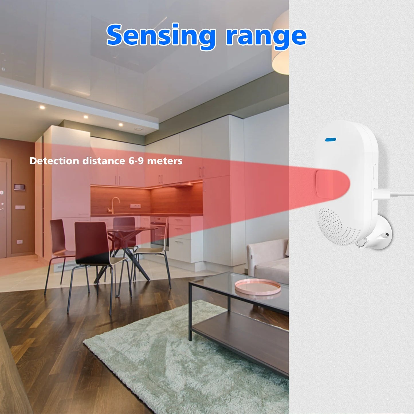 WiFi PIR Motion Sensor Alarm – Smart Sound & Light Detector with TUYA App Control