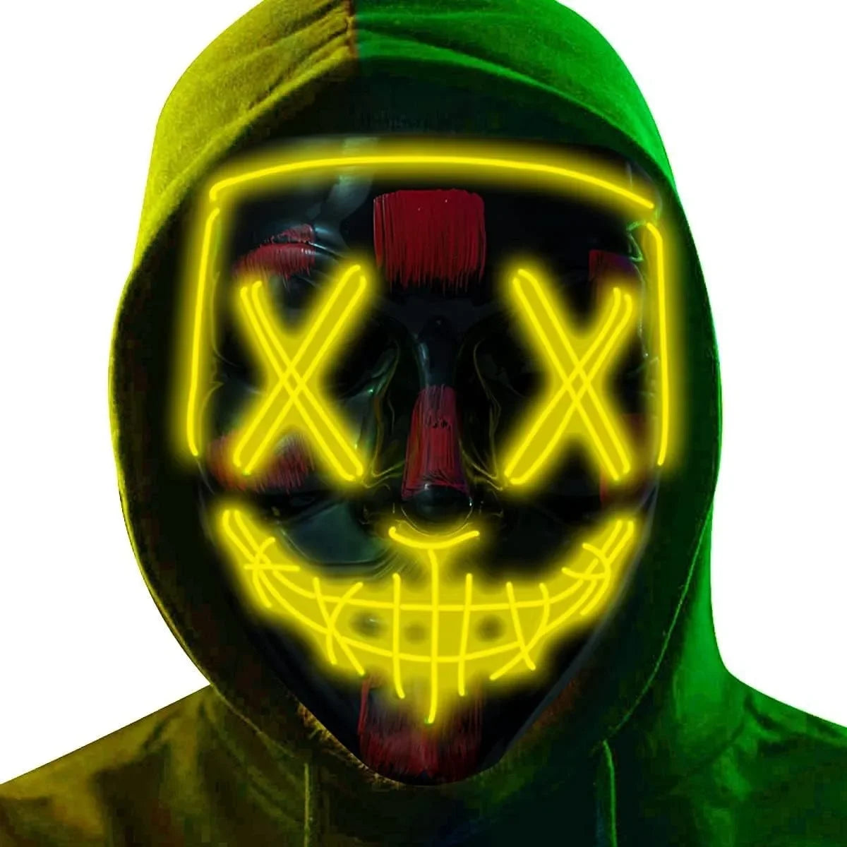 Poptrend LED Halloween Mask – Light-Up Scary Mask for Ghost Hunting & Horror Enthusiasts