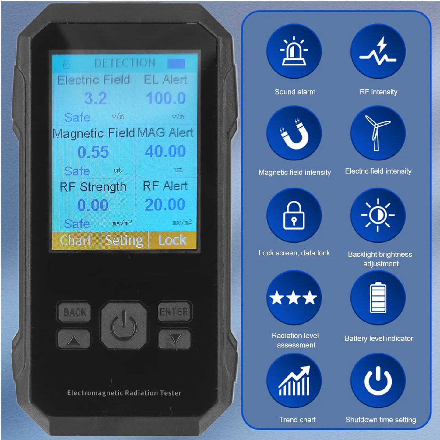 High Accuracy EMF Meter – Electromagnetic Field Radiation Detector for Ghost Hunting & Home Safety