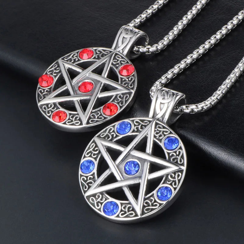 Pentagram Necklace – Supernatural Five-Pointed Star Pendant Gothic Jewelry for Men & Women