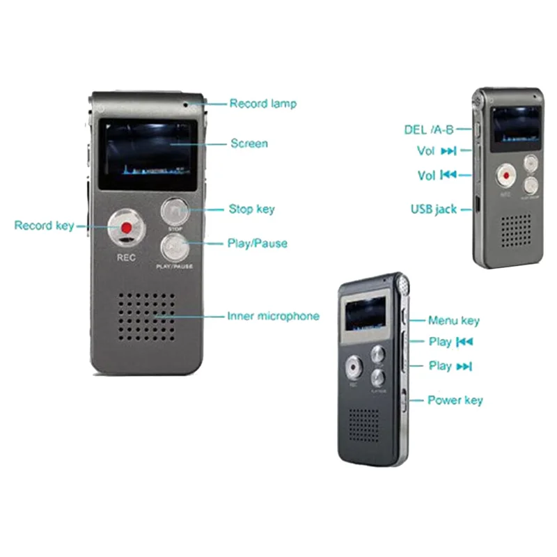 Digital EVP Voice Recorder – Paranormal Ghost Hunting Equipment with Voice Activation (8GB, Black)