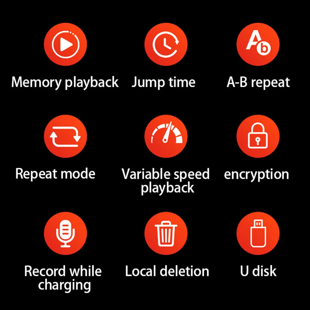 Mini Pocket Voice-Activated Recorder with Back Clip – Professional Noise-Canceling Digital Audio Recorder & MP3 Player