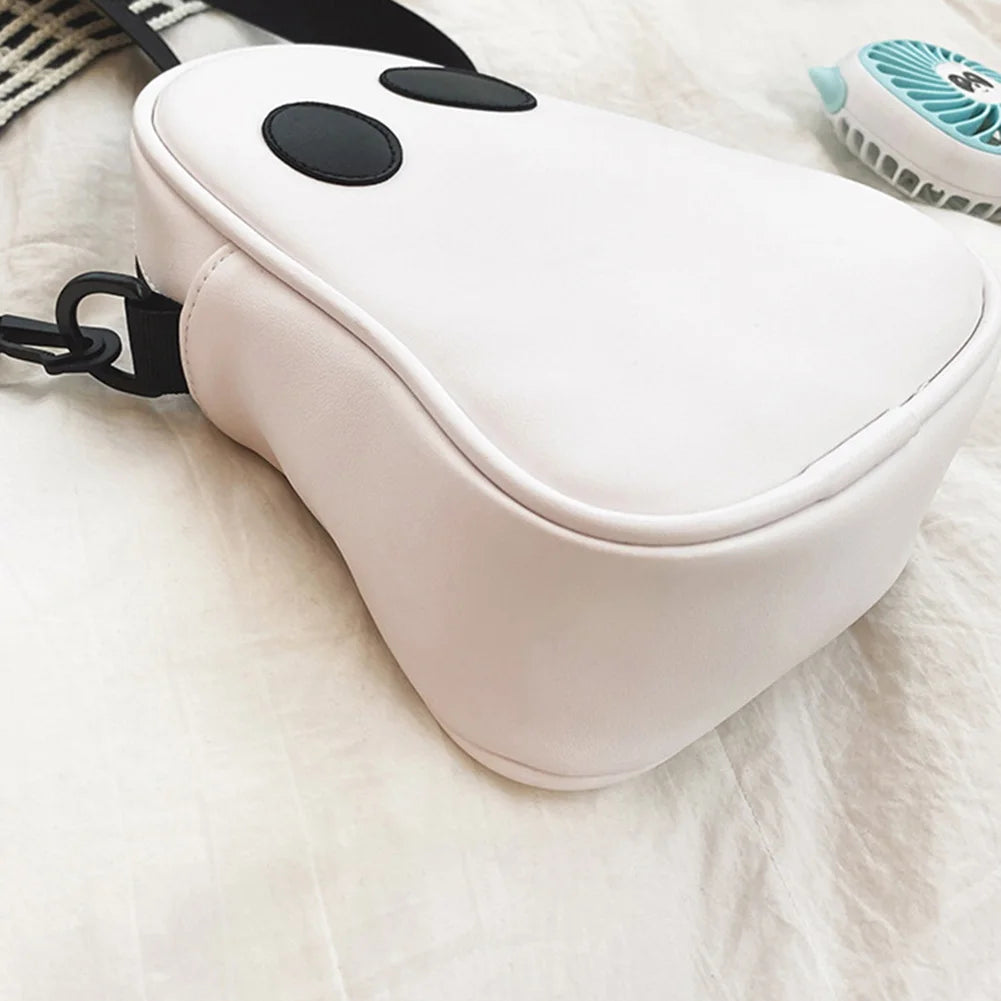 Ghost Funny PU Leather Shoulder Bag – Cute Devil Crossbody Handbag for Women & Travel
