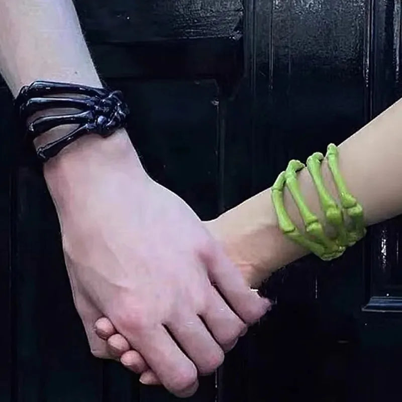 Unisex Gothic Ghost Claw Skull Bracelet – Punk Rock Hip-Hop Cuff Jewelry