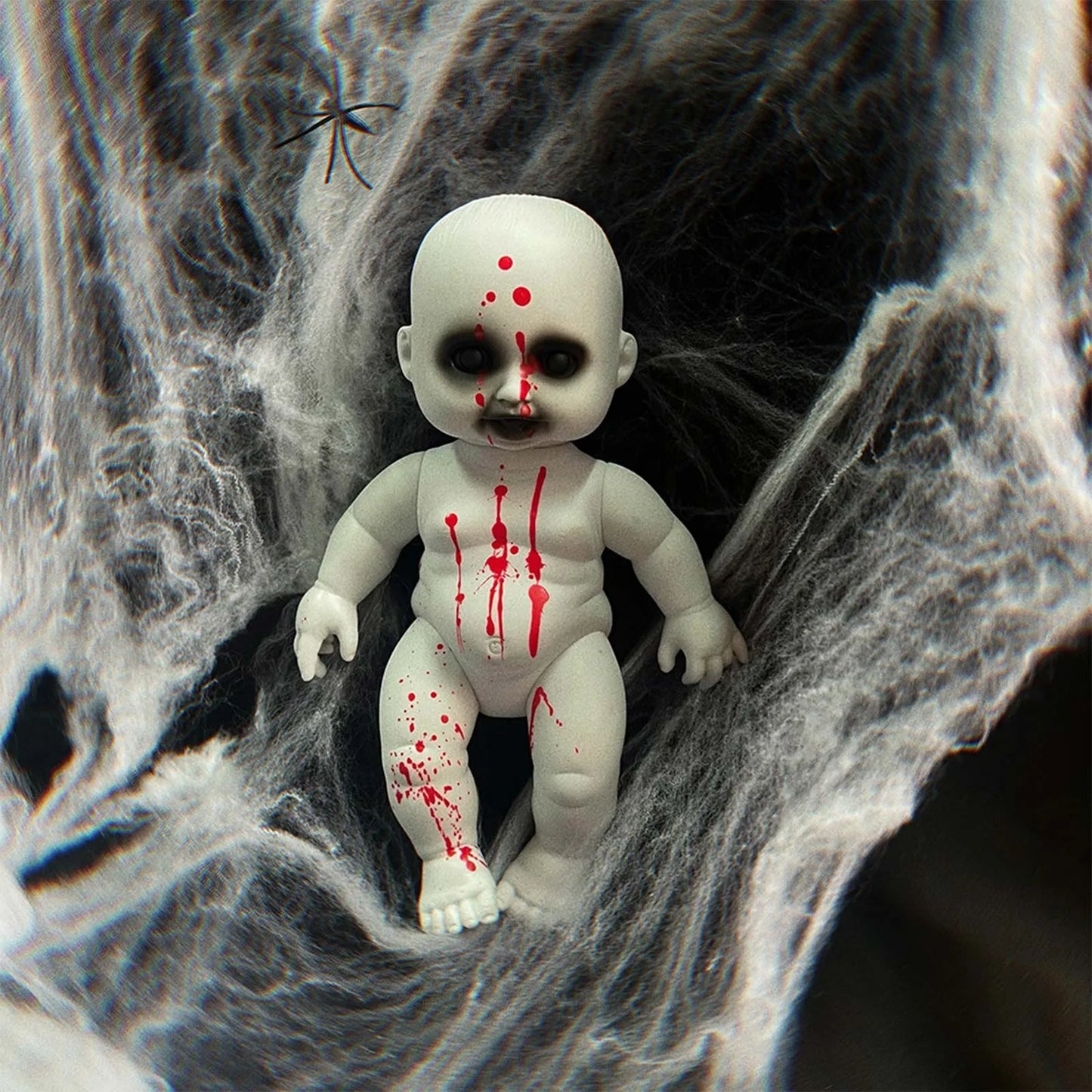 Haunted Blood Doll – Terrifying Ghost Zombie Baby for Paranormal & Horror Decor