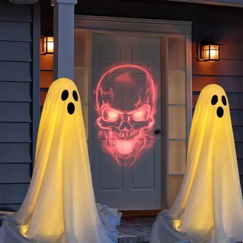 Glowing LED Skeleton Ghost – Halloween Standing Decoration with Remote Control
