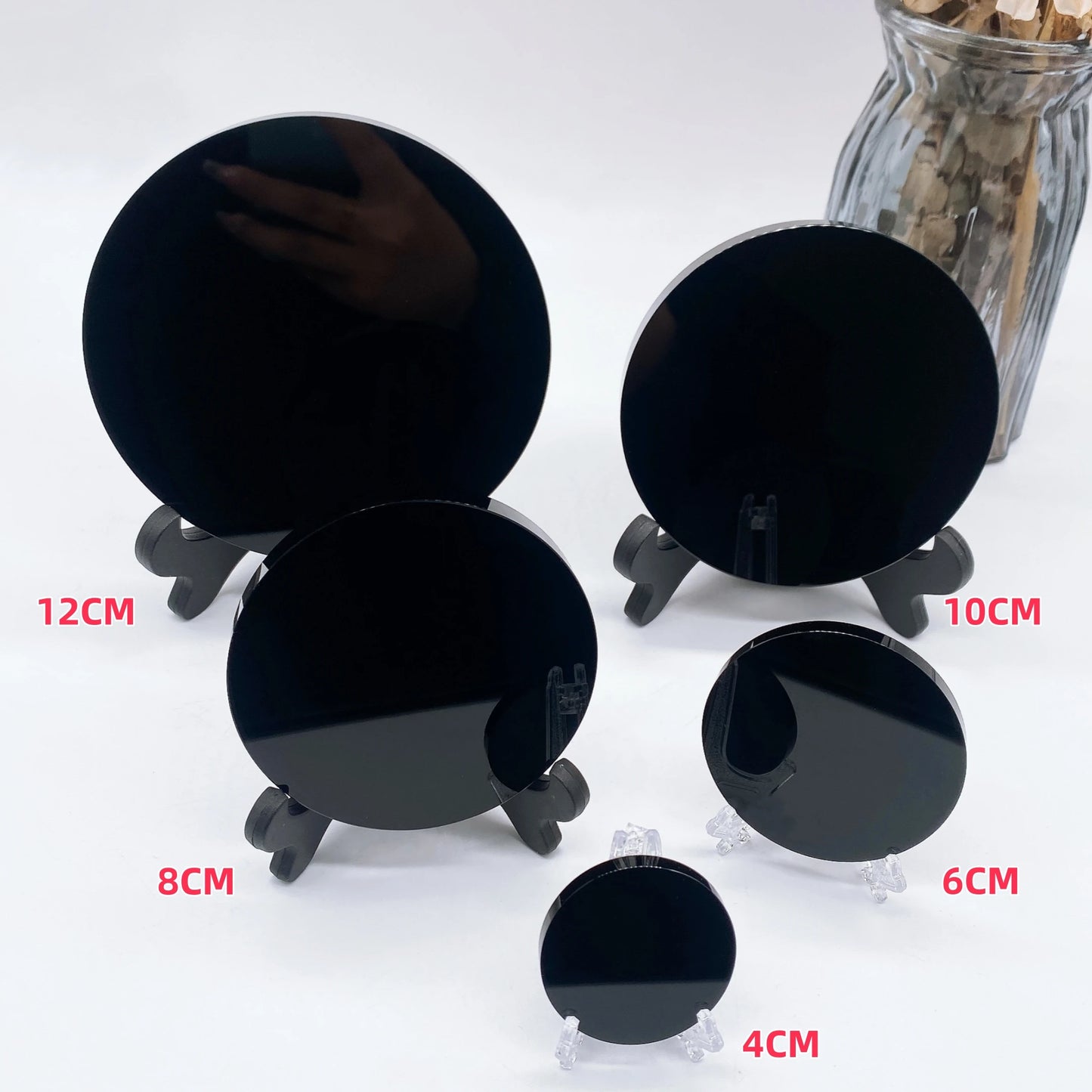 Black Obsidian Scrying Mirror – Crystal Divination & Paranormal Tool
