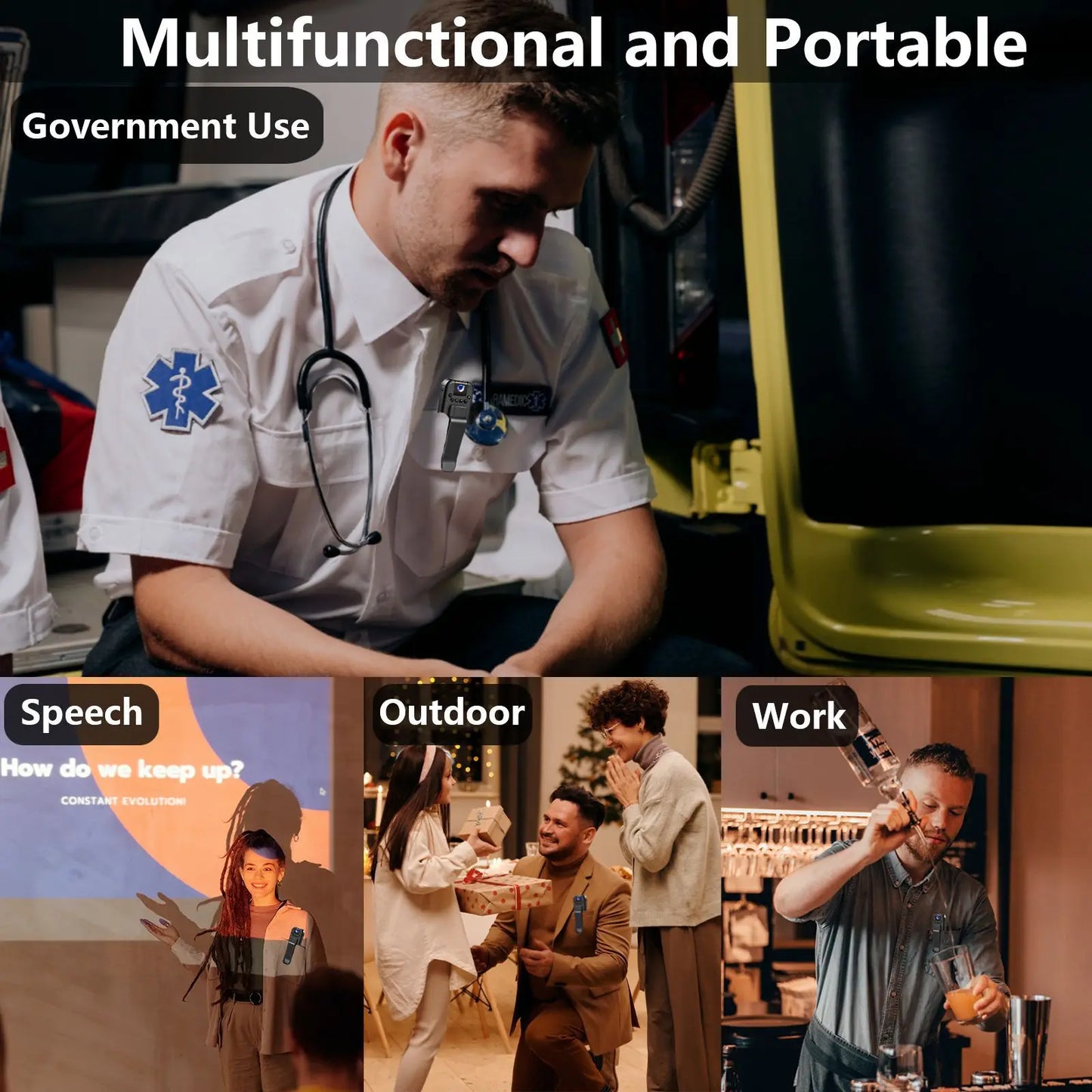 HD Mini Camera – Portable Digital Video Recorder with Infrared Night Vision & Police BodyCam