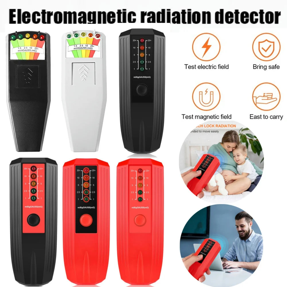 K2 EMF Meter – Handheld Electromagnetic Field Gauss Meter with 5-LED Indicator for Ghost Hunting & EMF Detection