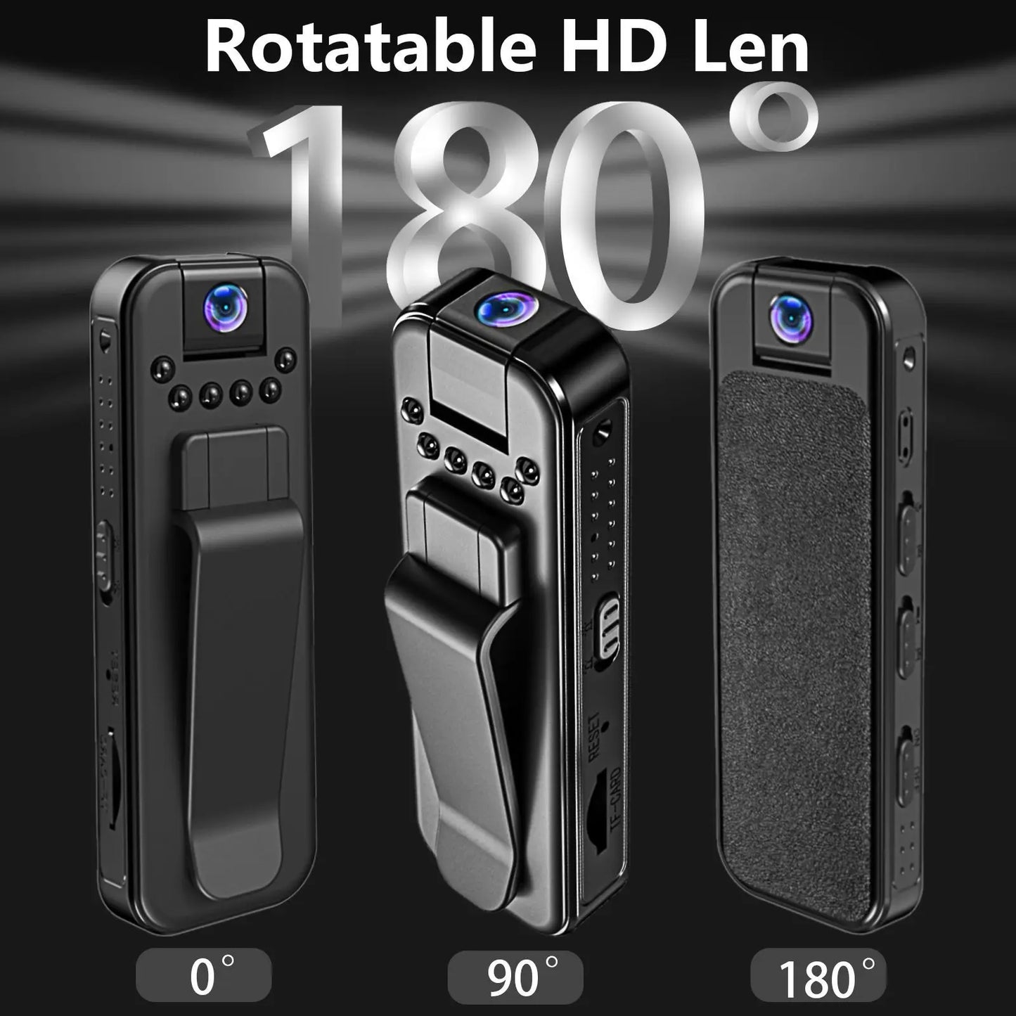 HD Mini Camera – Portable Digital Video Recorder with Infrared Night Vision & Police BodyCam