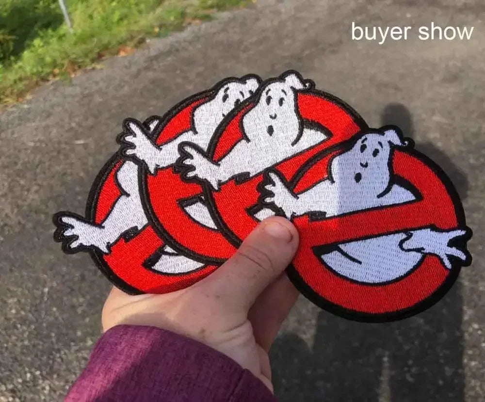 Ghostbusters Embroidered Iron-On Patch – Horror Movie Punk Badge for Jackets, Backpacks & Clothes