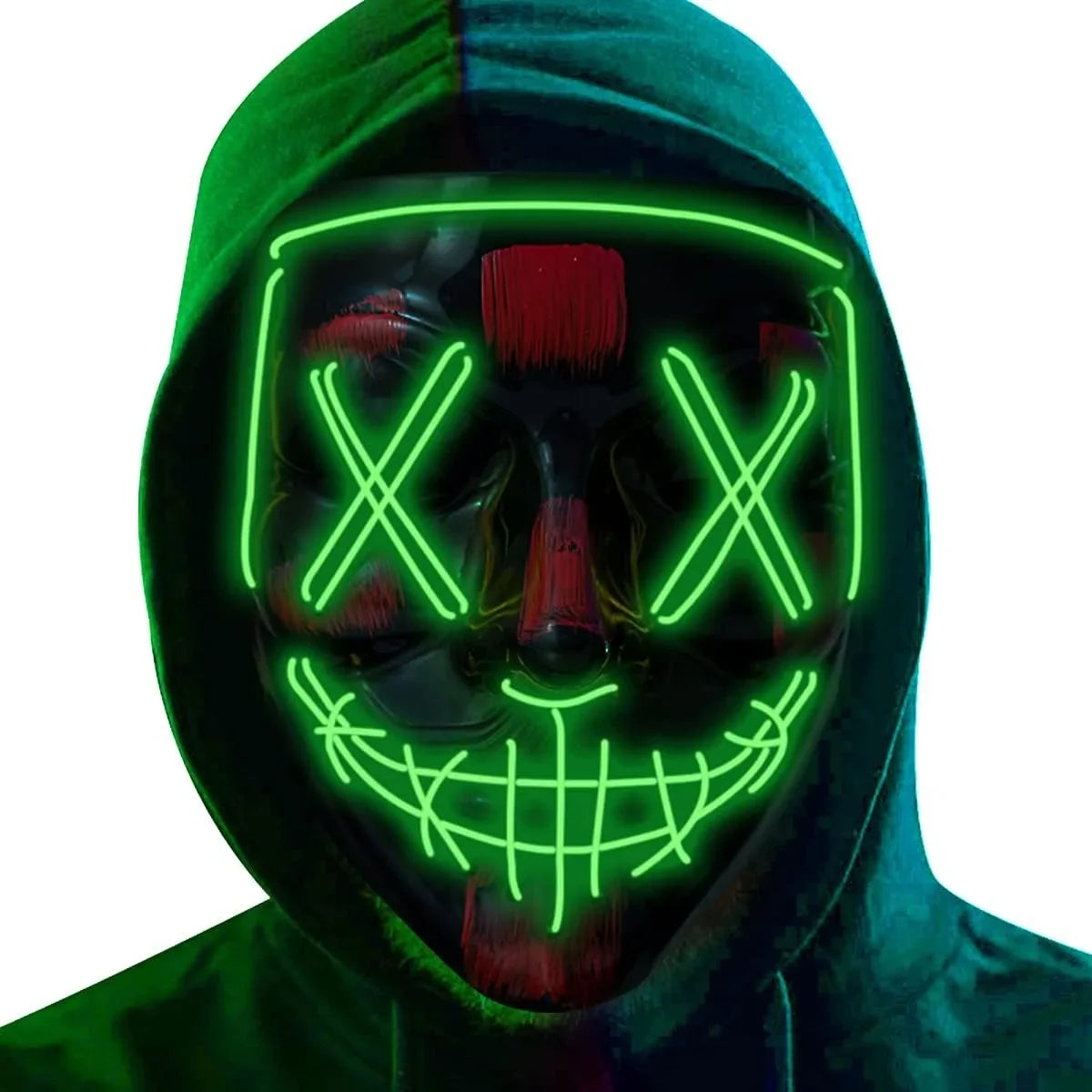Poptrend LED Halloween Mask – Light-Up Scary Mask for Ghost Hunting & Horror Enthusiasts
