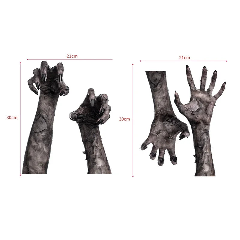 3D Ghost Hand Wall Sticker – Spooky Halloween Horror Wall Decal for Haunted House Decor