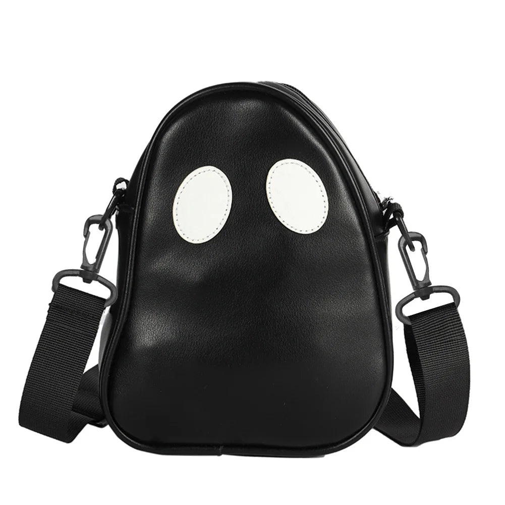 Ghost Funny PU Leather Shoulder Bag – Cute Devil Crossbody Handbag for Women & Travel