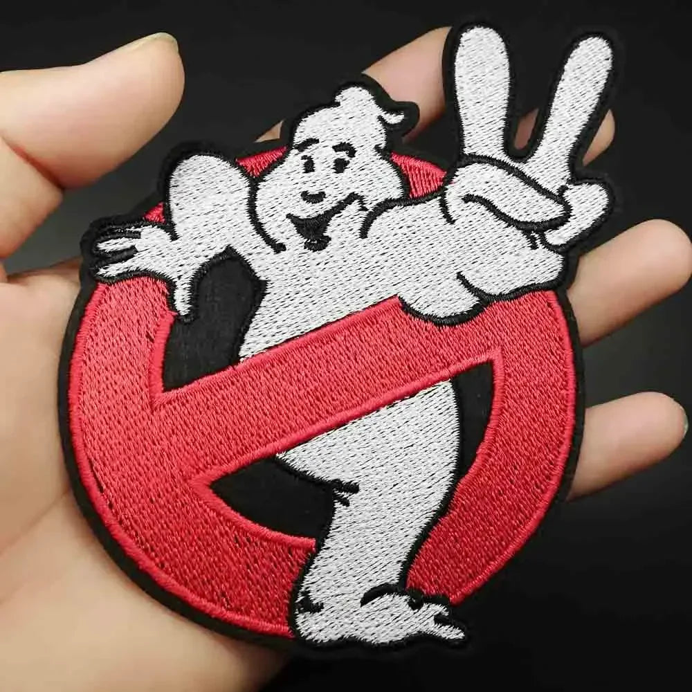 Ghostbusters Embroidered Iron-On Patch – Horror Movie Punk Badge for Jackets, Backpacks & Clothes