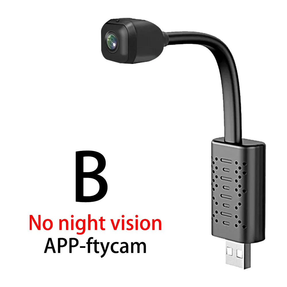 HD 1080P Mini WiFi Camera – Night Vision, Motion Detection, USB AP Hotspot, 120° Ultra-Wide Angle Surveillance Camcorder