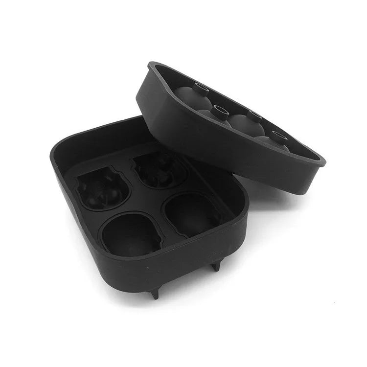 3D Skull Ice Cube Mold – Gothic Silicone Tray for Drinks & Parties