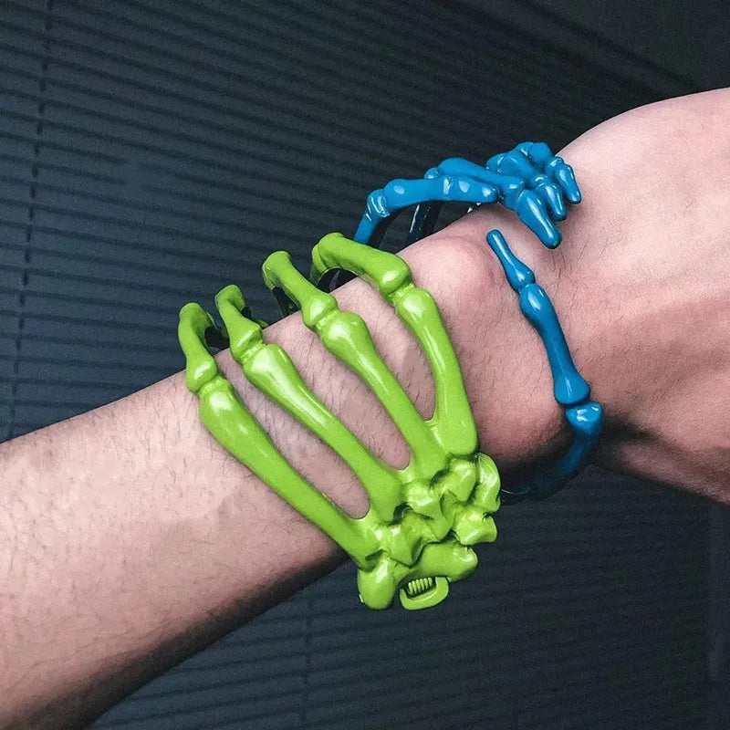 Unisex Gothic Ghost Claw Skull Bracelet – Punk Rock Hip-Hop Cuff Jewelry