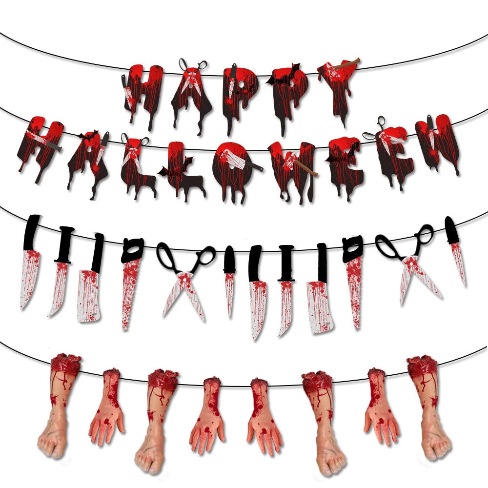 Halloween Terror Banner – Perfect for Haunted Houses & Ghost Hunting Ambiance