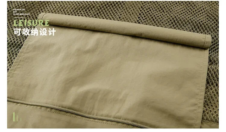Men’s Tactical Vest – 14 Pocket Mesh Cargo Waistcoat for Hiking, Fishing & Outdoor Adventures | Lightweight Summer Jacket