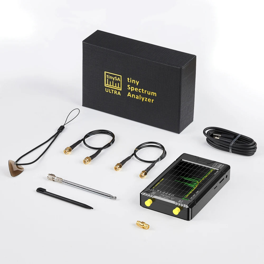 TinySA ULTRA 4" Spectrum Analyzer – 100kHz to 5.3GHz Paranormal EMF Detector & RF Signal Tester