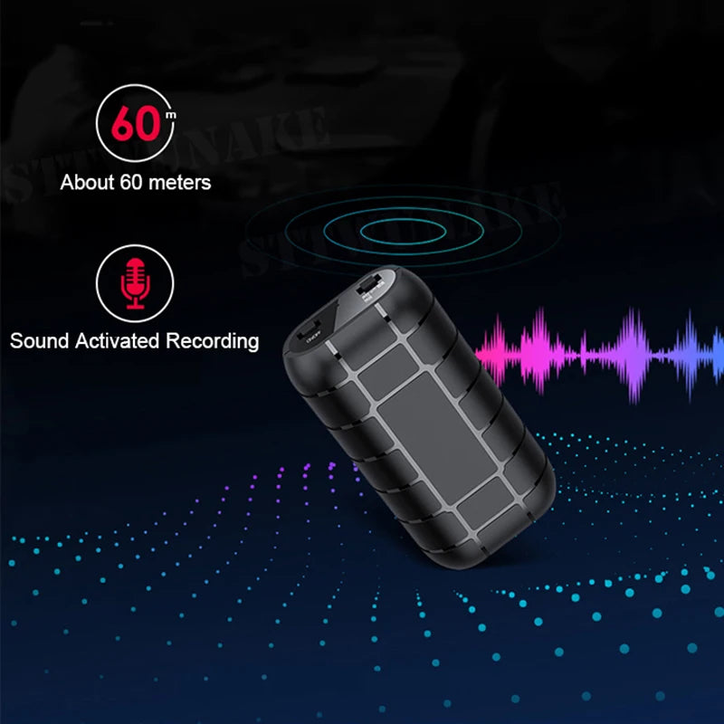 Mini Voice-Activated Recorder – 500 Hours Digital Audio Recording Device