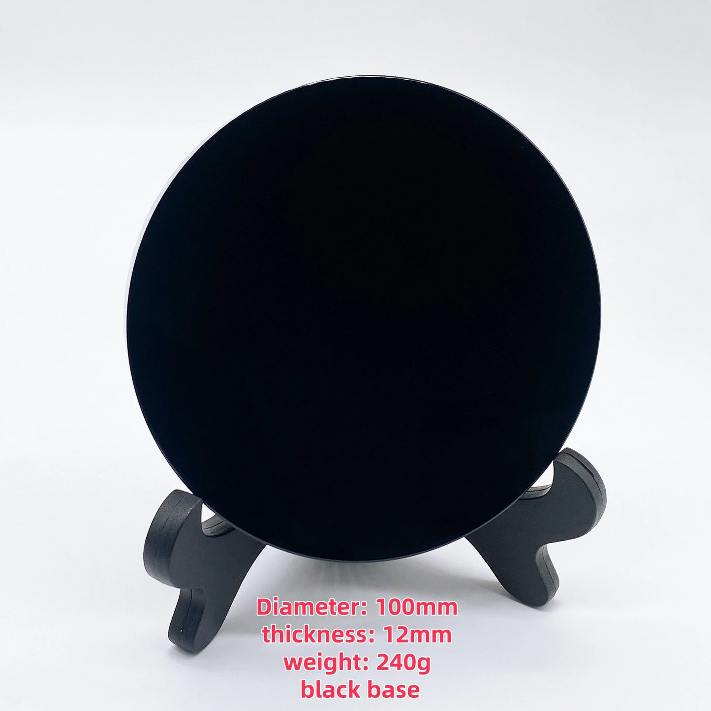 Black Obsidian Scrying Mirror – Crystal Divination & Paranormal Tool