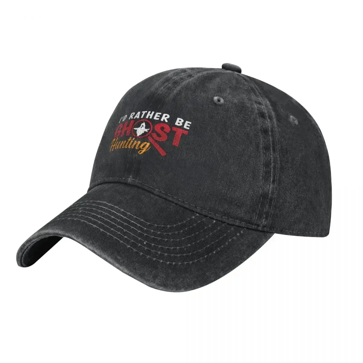 "I’d Rather Be Ghost Hunting" Baseball Cap – Paranormal Investigator Snapback Hat