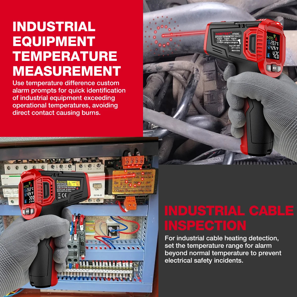 HABOTEST HT650 Digital Infrared Thermometer – Ghost Hunting & Paranormal Detection IR Temp Gun