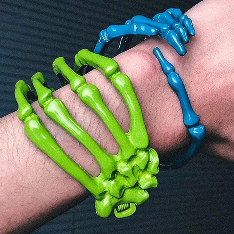 Unisex Gothic Ghost Claw Skull Bracelet – Punk Rock Hip-Hop Cuff Jewelry
